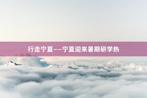 行走宁夏——宁夏迎来暑期研学热