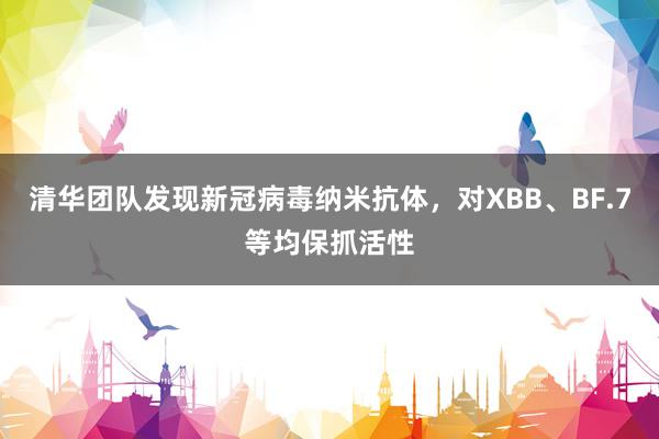 清华团队发现新冠病毒纳米抗体，对XBB、BF.7等均保抓活性